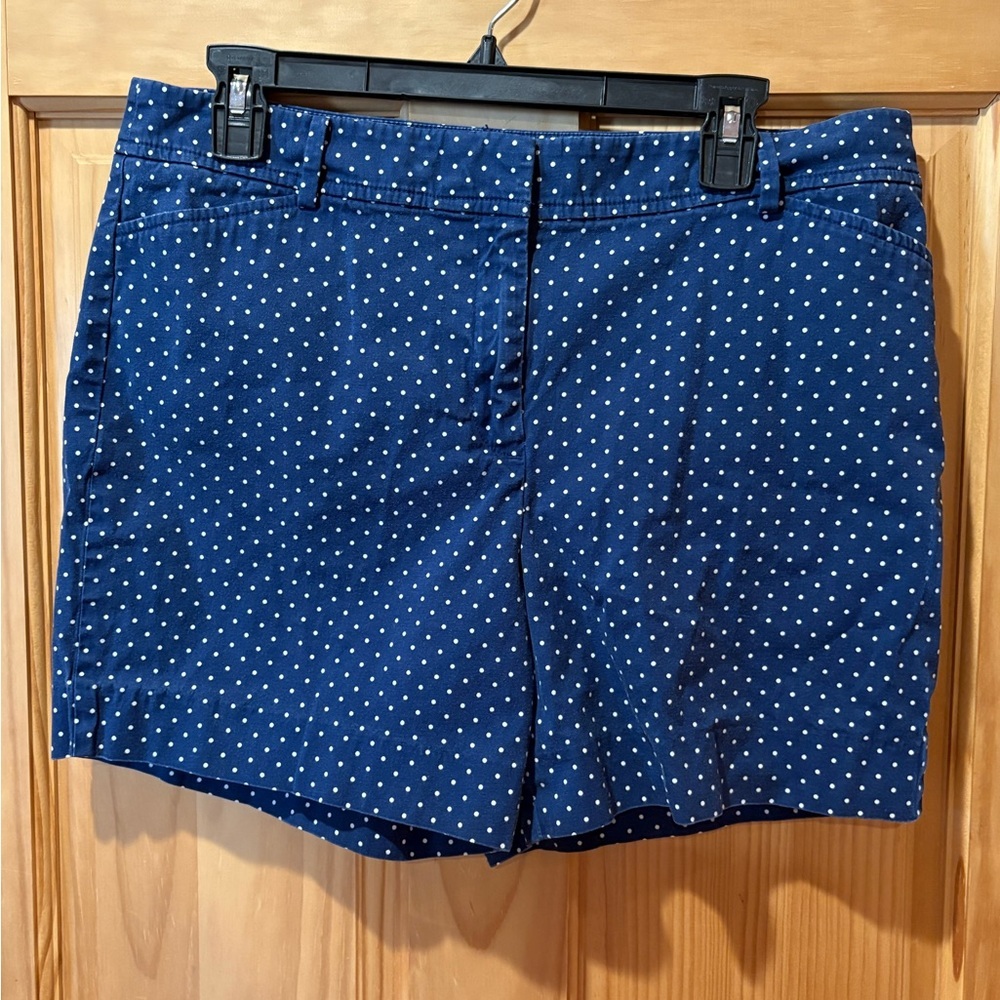 Talbots Navy Polka Dot Women's Perfect Shorts
